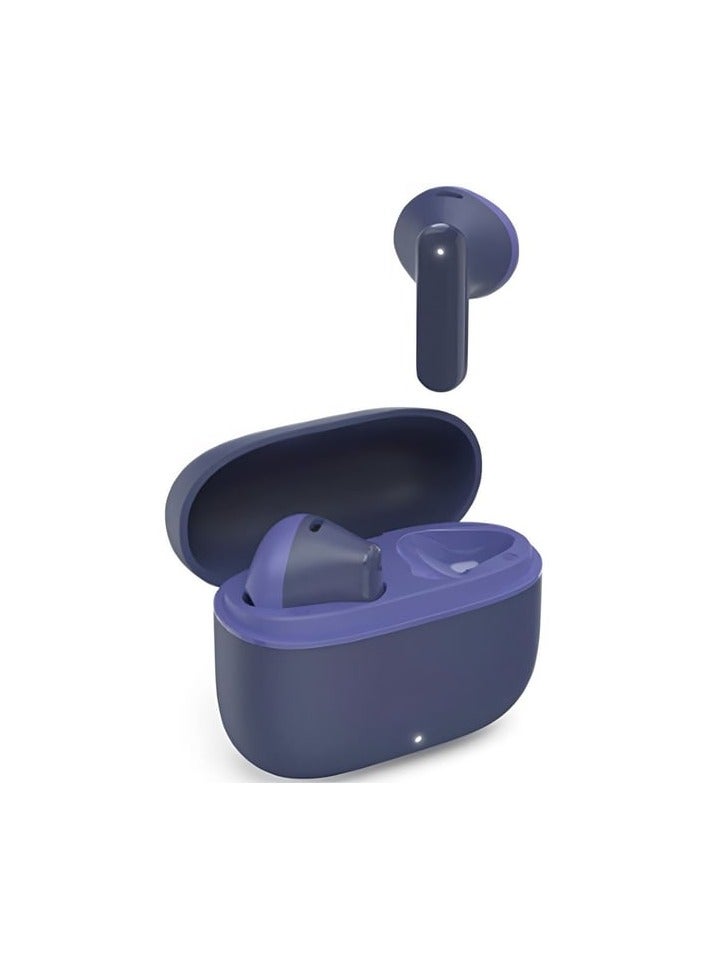 Hama Wireless Earbuds, Wireless Bluetooth Earphone with Touch Control, In-Ear True Wireless Earbuds with 20 Hours Playtime, Voice Control, In-Ear Calling, USB-C Charging Box - Blue - Image 1